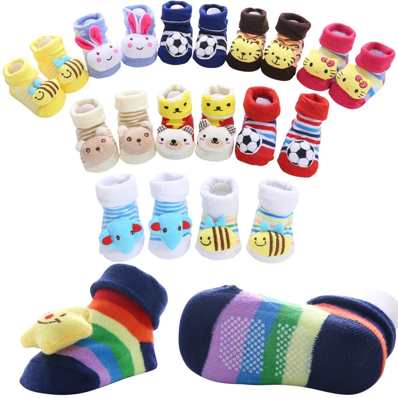 Cotton Cartoon Antiskid Baby Floor Socks