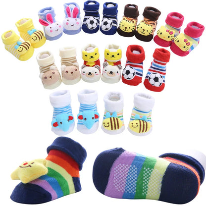 Cotton Cartoon Antiskid Baby Floor Socks