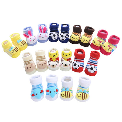 Cotton Cartoon Antiskid Baby Floor Socks
