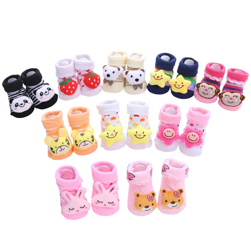 Cotton Cartoon Antiskid Baby Floor Socks