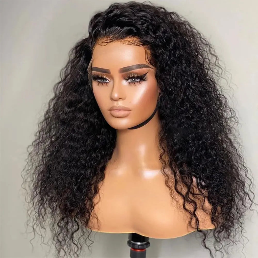Glueless Deep Wave HD Transparent Curly Lace Front Wig